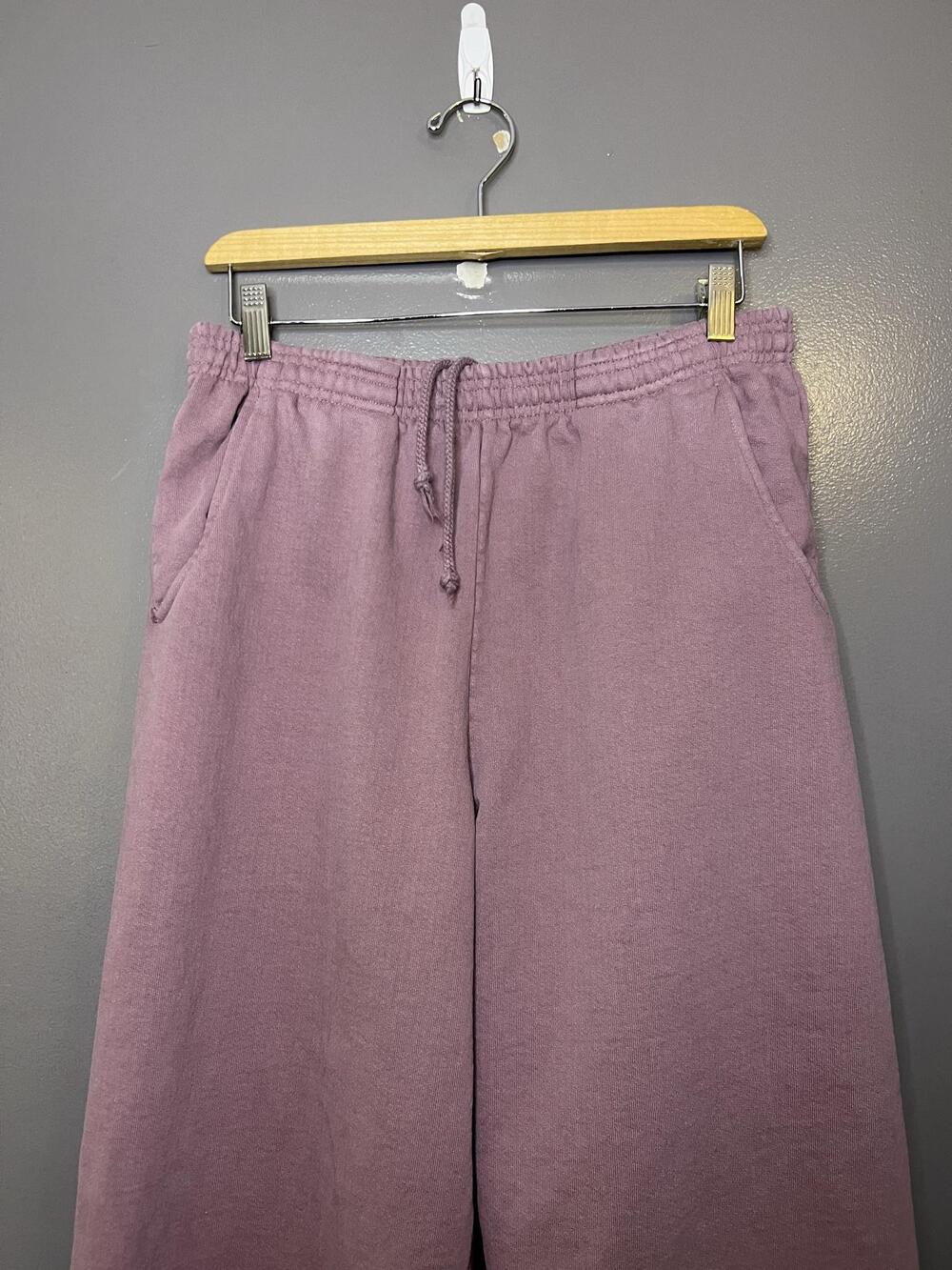 Los Angeles Apparel Sweatpants Womens Medium Purple 14oz Heavy Fleece Wide Leg